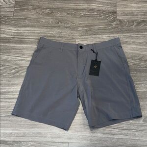 Across The Pond Slate Gray Men's Flat Front Shorts